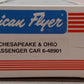 American Flyer 6-48901 S Gauge Chesapeake & Ohio Passenger Coach Car VG/Box