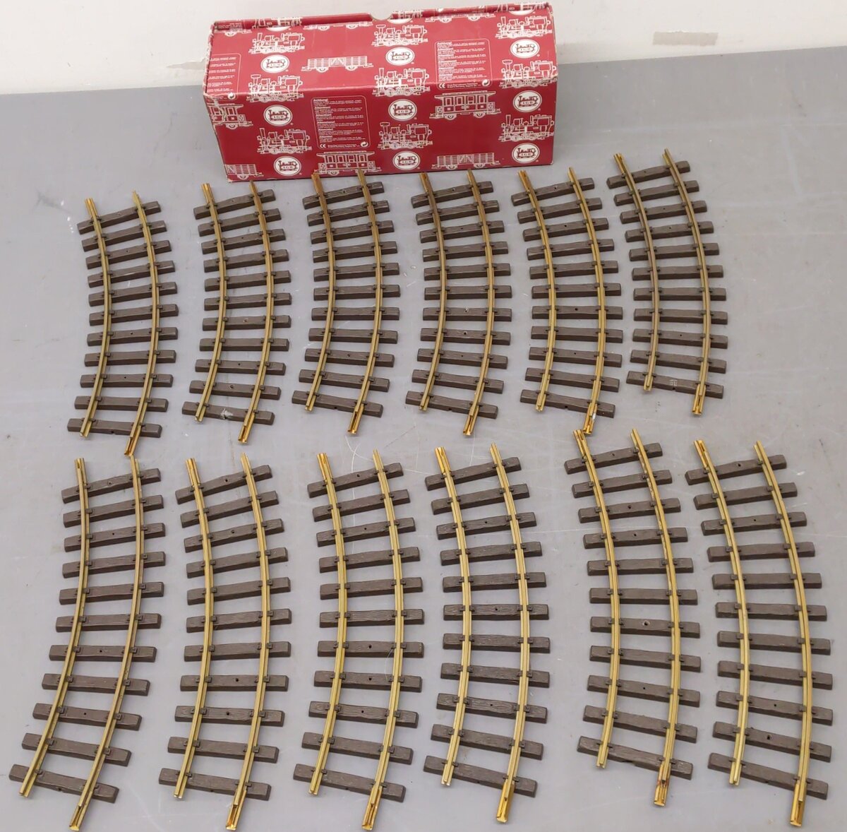 LGB 1100 G Scale 30 Degree Curved Track Sections (12) VG/Box