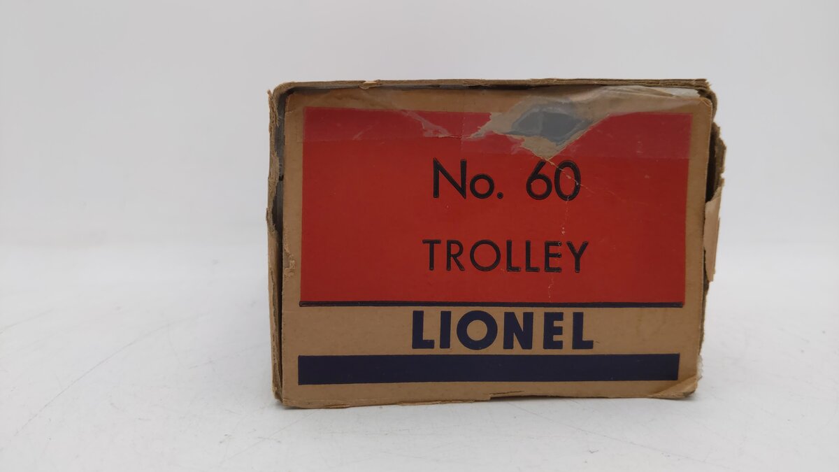 Lionel 60 Vintage O Lionelville Motorized Rapid Transit Trolley EX/Box
