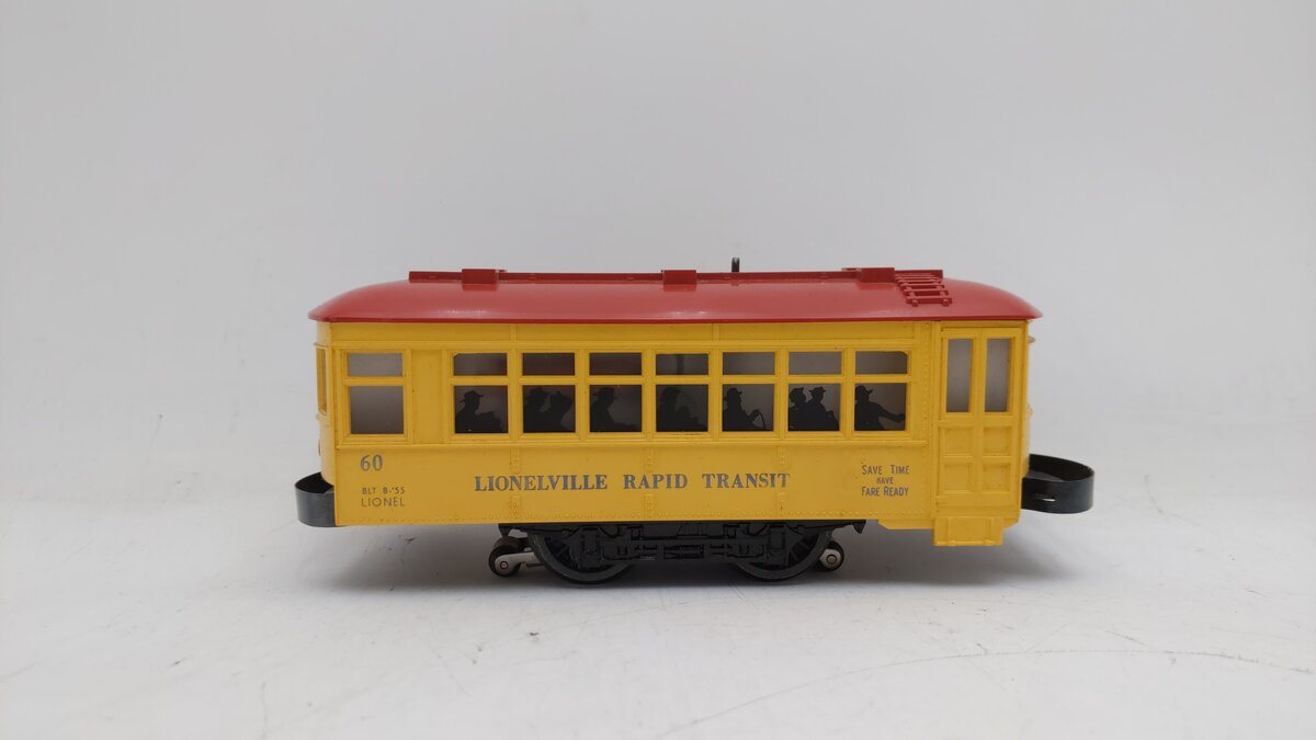 Lionel 60 Vintage O Lionelville Motorized Rapid Transit Trolley EX/Box
