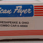 American Flyer 6-48900 S Gauge Chesapeake & Ohio Combination Car VG/Box