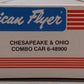American Flyer 6-48900 S Gauge Chesapeake & Ohio Combination Car VG/Box