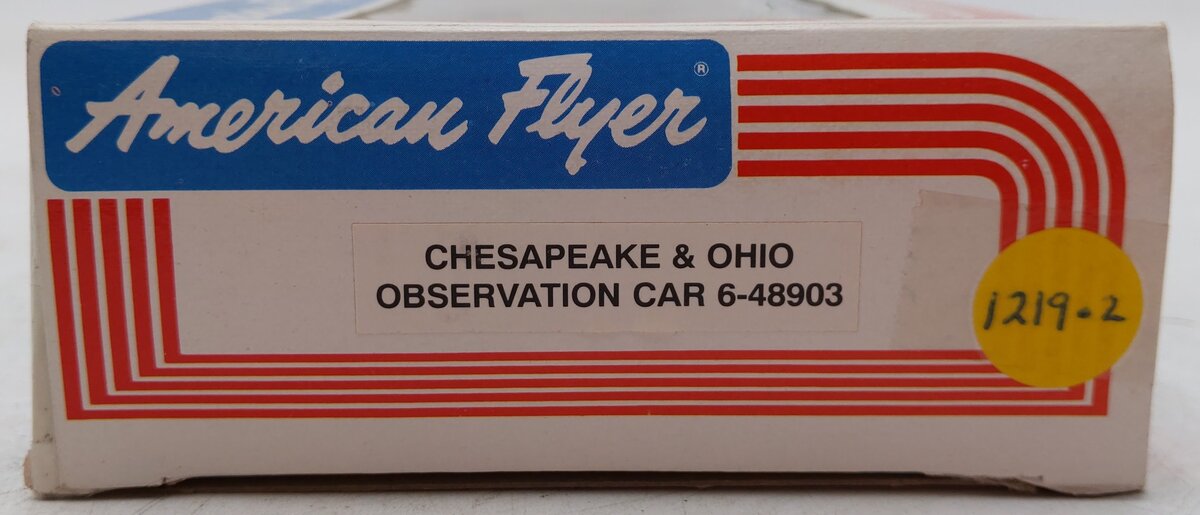 American Flyer 6-48903 S Gauge Chesapeake & Ohio Observation Car VG/Box