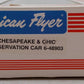 American Flyer 6-48903 S Gauge Chesapeake & Ohio Observation Car VG/Box