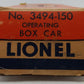 Lionel 3494-150 VIntage O Missouri Pacific Operating Boxcar VG/Box
