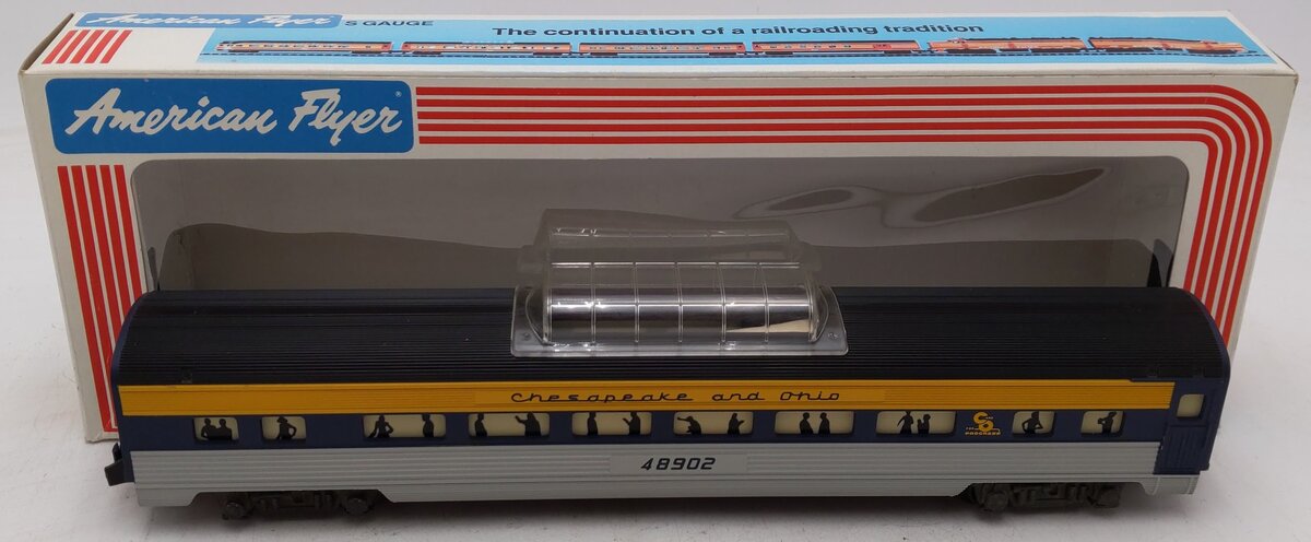 American Flyer 6-48902 S Gauge Chesapeake & Ohio Vista Dome Car EX/Box
