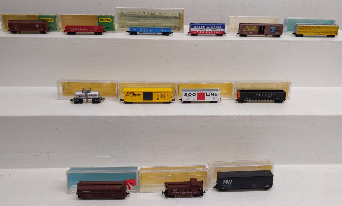 Trix, Kato & Other N Scale Assorted Freight Cars [13] EX/Box