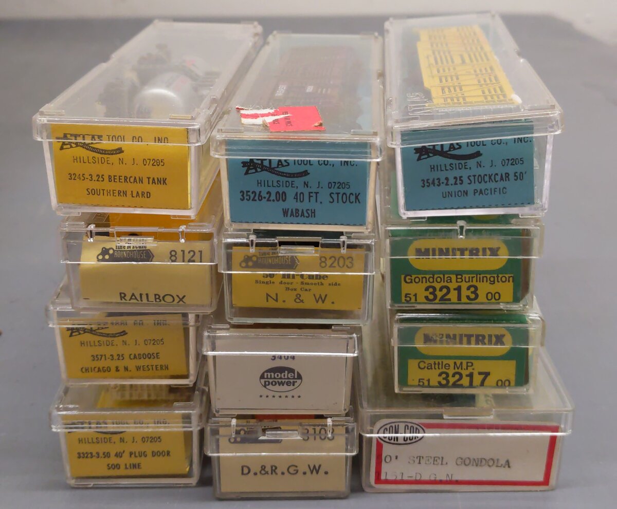 Trix, Kato & Other N Scale Assorted Freight Cars [13] EX/Box