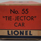 Lionel 55 Vintage O Gauge Postwar Pennsylvania Railroad Operating Tie-Jector Car EX/Box