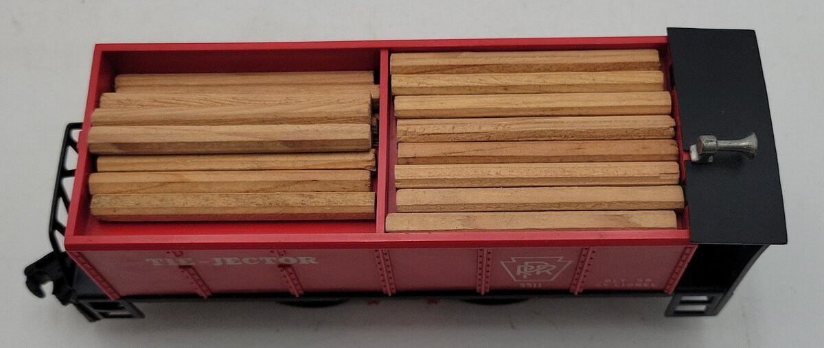 Lionel 55 Vintage O Gauge Postwar Pennsylvania Railroad Operating Tie-Jector Car EX/Box