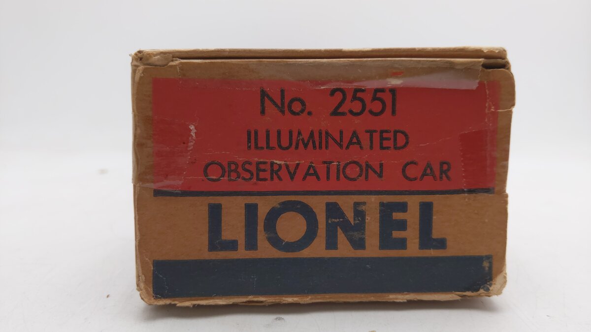 Lionel 2551 Vintage O Canadian Pacific Banff Park Aluminum Observation Car EX/Box