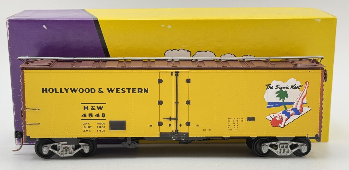 Precision Scale 4548 S Scale Hollywood & Western Refrigerator Car #4548 VG/Box