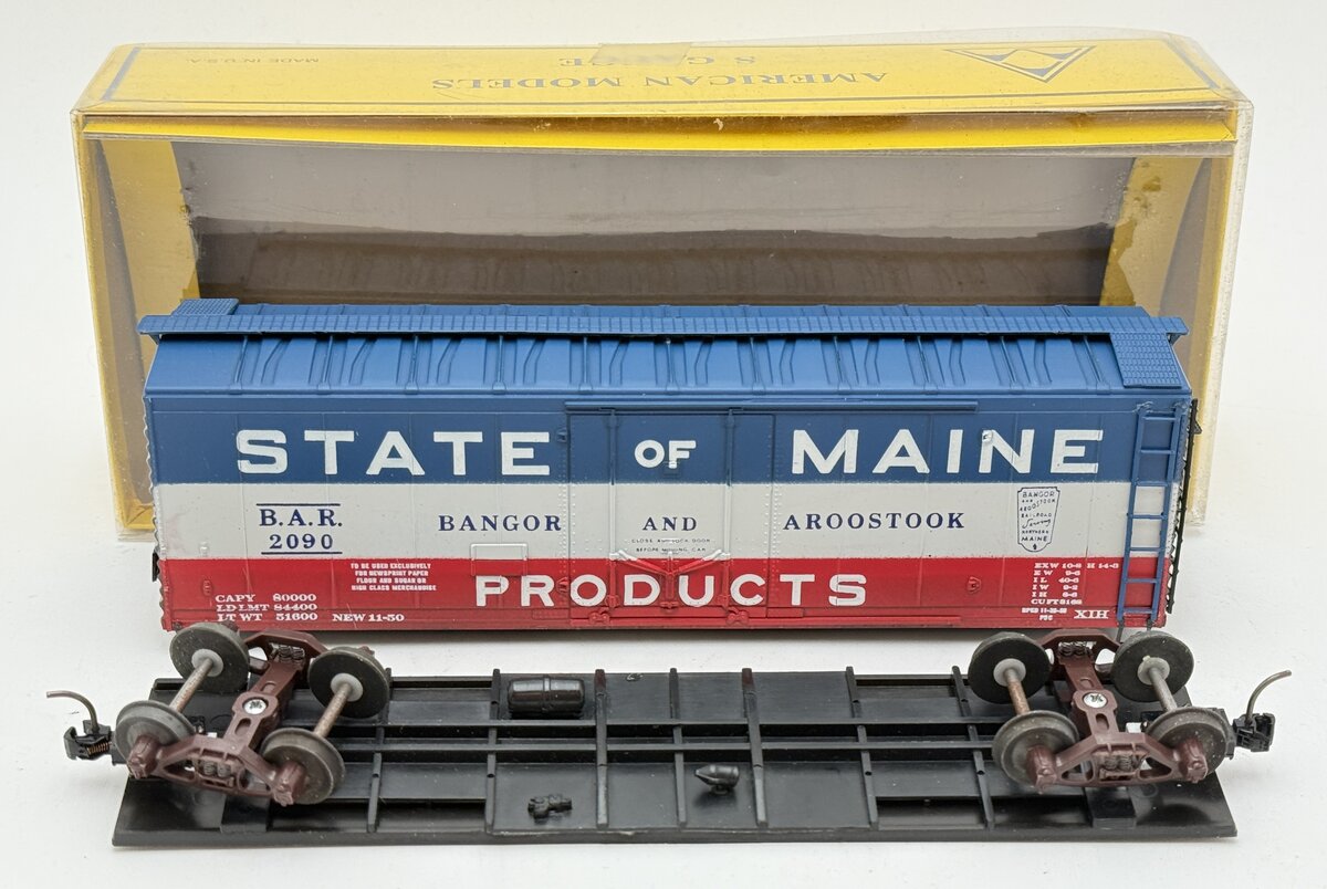 American Models 220 S Scale State of Maine BAR Reefer #2090 VG/Box