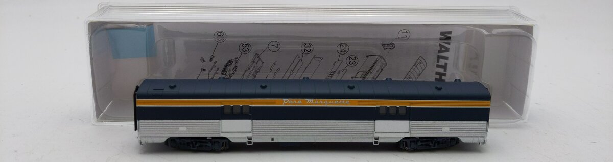 Walthers 932-55105 Pere Marquette 72' Pullman-Standard Fluted Side Baggage RTR LN/Box
