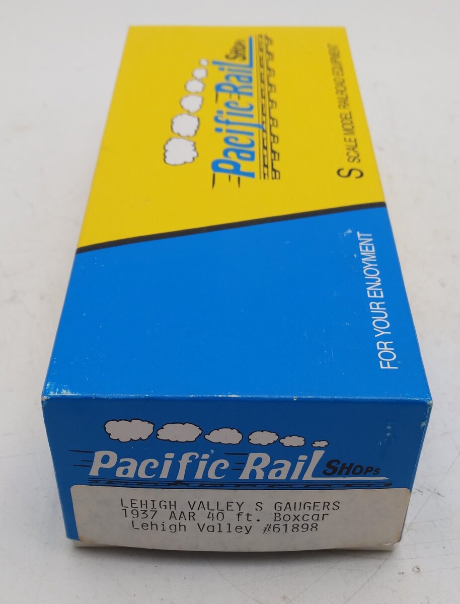 Pacific Rail 61898 S Gauge Lehigh Valley 1937 AAR 40' Boxcar Kit EX/Box