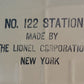 Lionel 122 Vintage O Illuminated Railroad Station VG