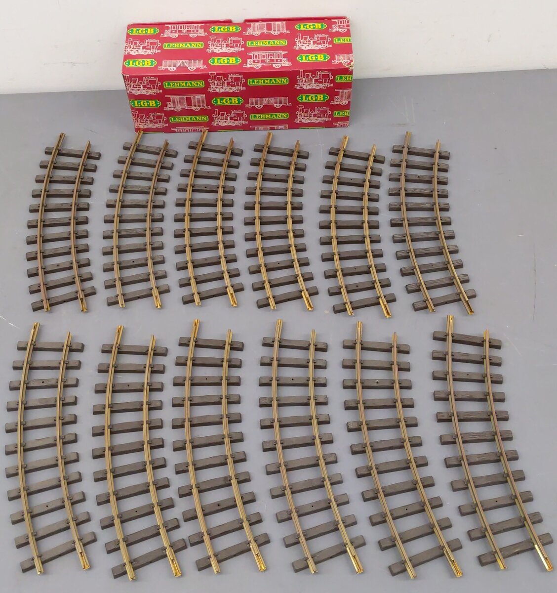 LGB 1100 G Scale 30 Degree Curved Track Sections (12) EX/Box