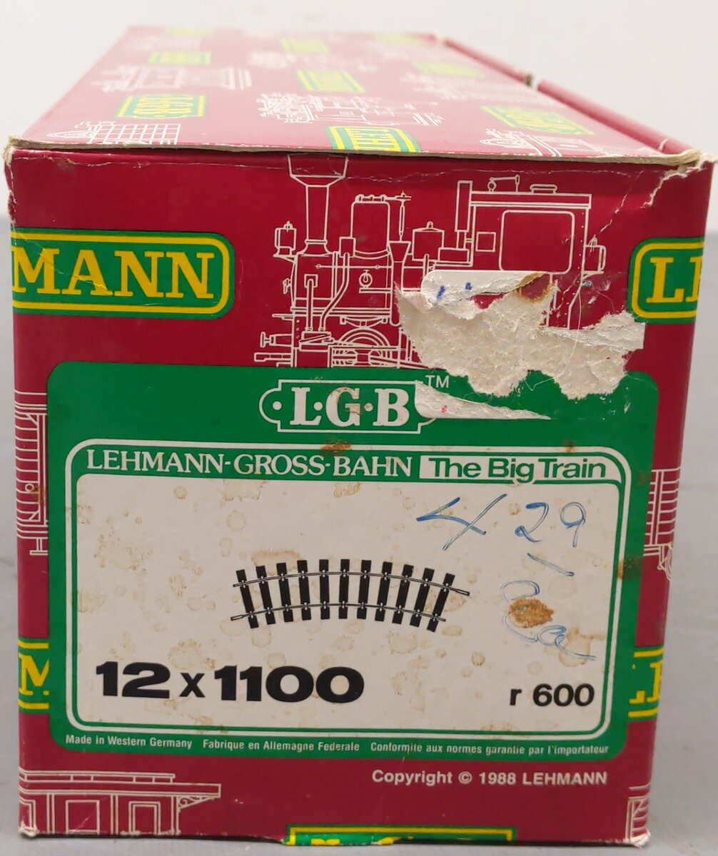 LGB 1100 G Scale 30 Degree Curved Track Sections (12) VG/Box