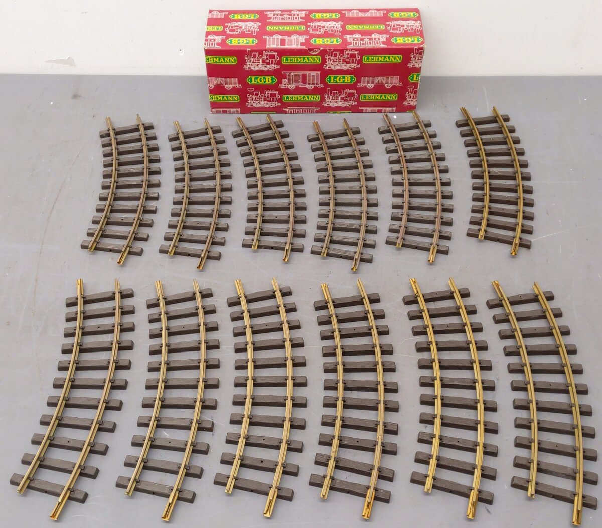 LGB 1100 G Scale 30 Degree Curved Track Sections (12) VG/Box