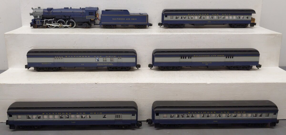 American Models 46100 S Scale Baltimore & Ohio 4-6-2 Pacific Steam Loco Set EX/Box