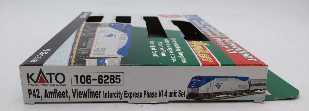 Kato 106-6285 N Scale Amtrak Passenger Train Set (Set of 4) LN/Box