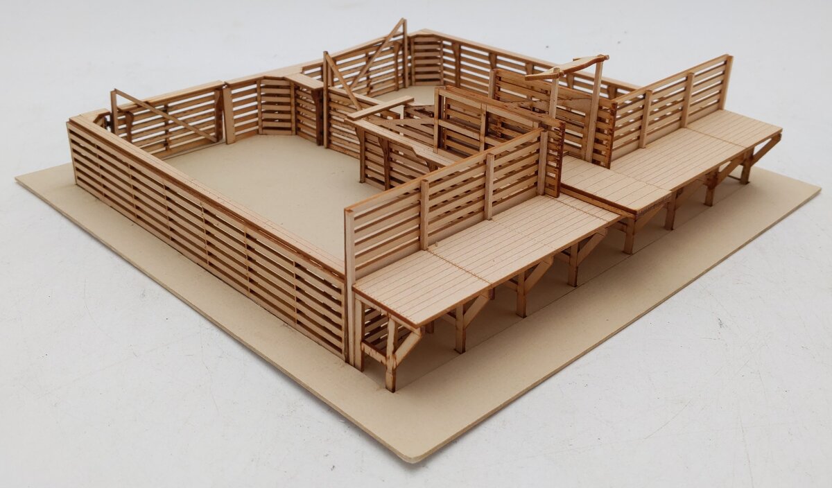 Generic S Scale Laser-cut Wooden Stock Pen Kit (Assembled) EX