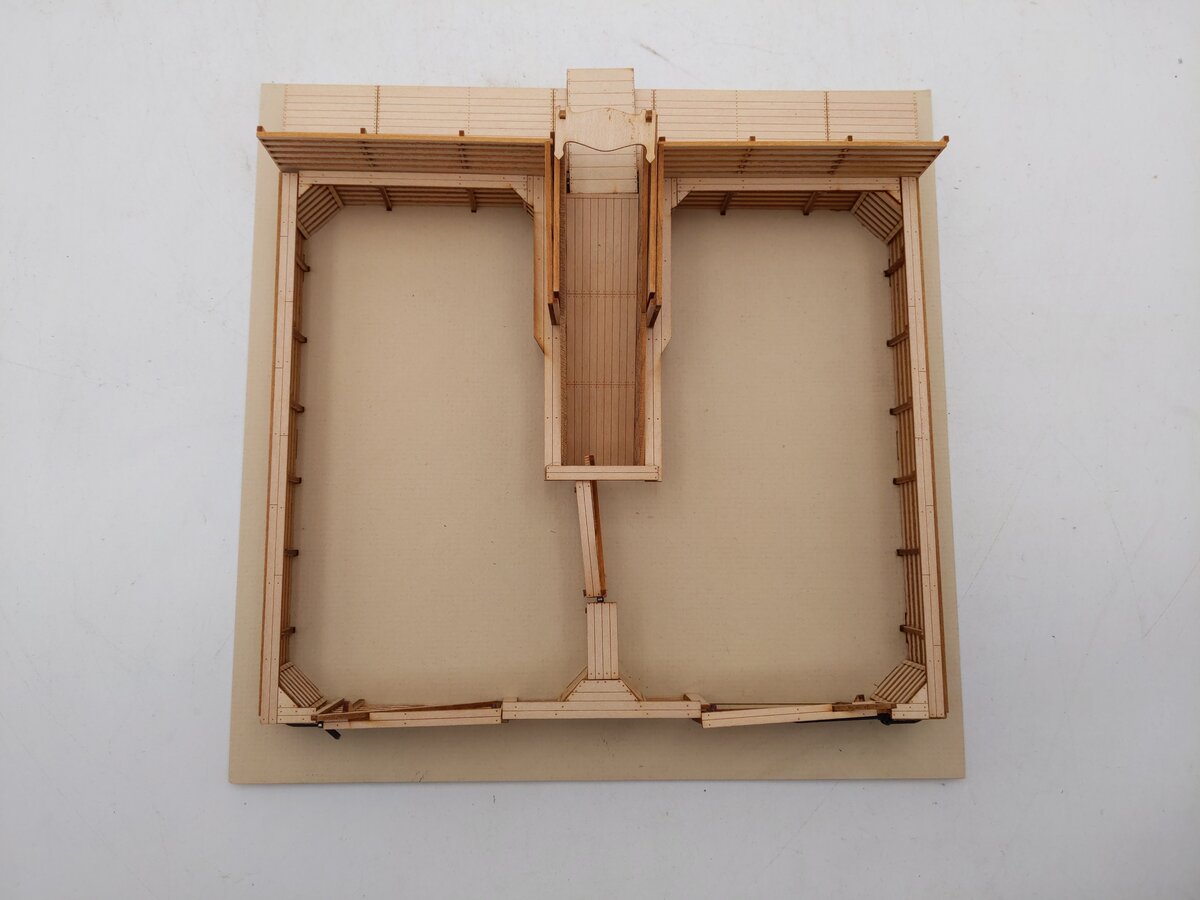 Generic S Scale Laser-cut Wooden Stock Pen Kit (Assembled) EX