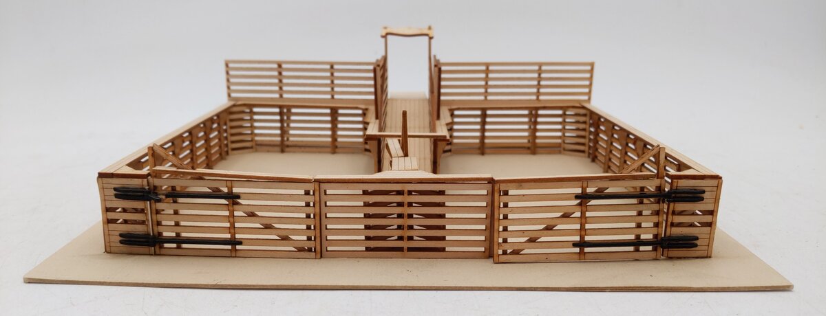 Generic S Scale Laser-cut Wooden Stock Pen Kit (Assembled) EX