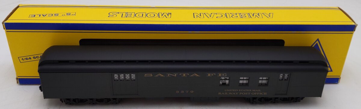 American Models S Scale Santa Fe RPO Post Passenger Car #3379 EX/Box