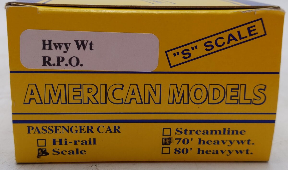 American Models S Scale Santa Fe RPO Post Passenger Car #3379 EX/Box