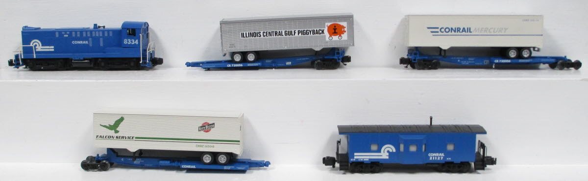 American Models BSSC1 Conrail Trailer Hauler S Gauge Freight Train Set LN/Box