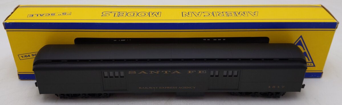 American Models S Scale Santa Fe Baggage Passenger Car #1517 EX/Box