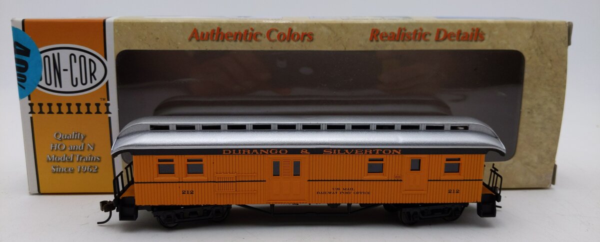Con-Cor 0001-000327 HO Scale Durango & Silverton Passenger Baggage Car #212 LN/Box
