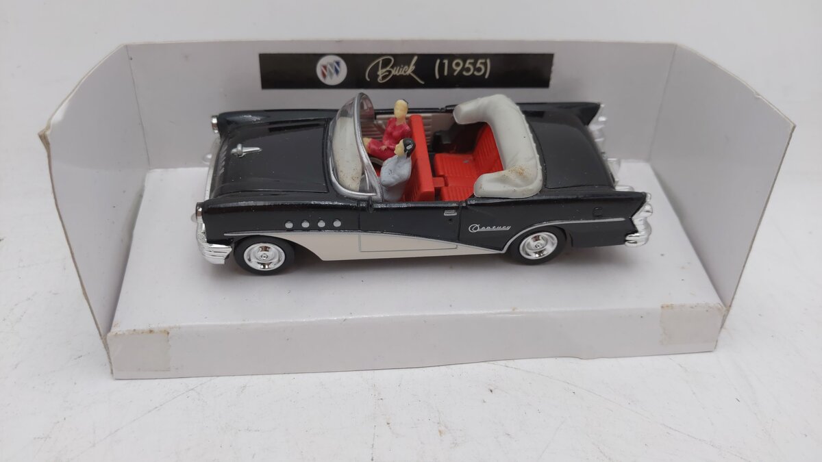 K-Line K-94694 1:43 Die Cast Kruisers Black/White 1955 Buick Century Convertible EX/Box
