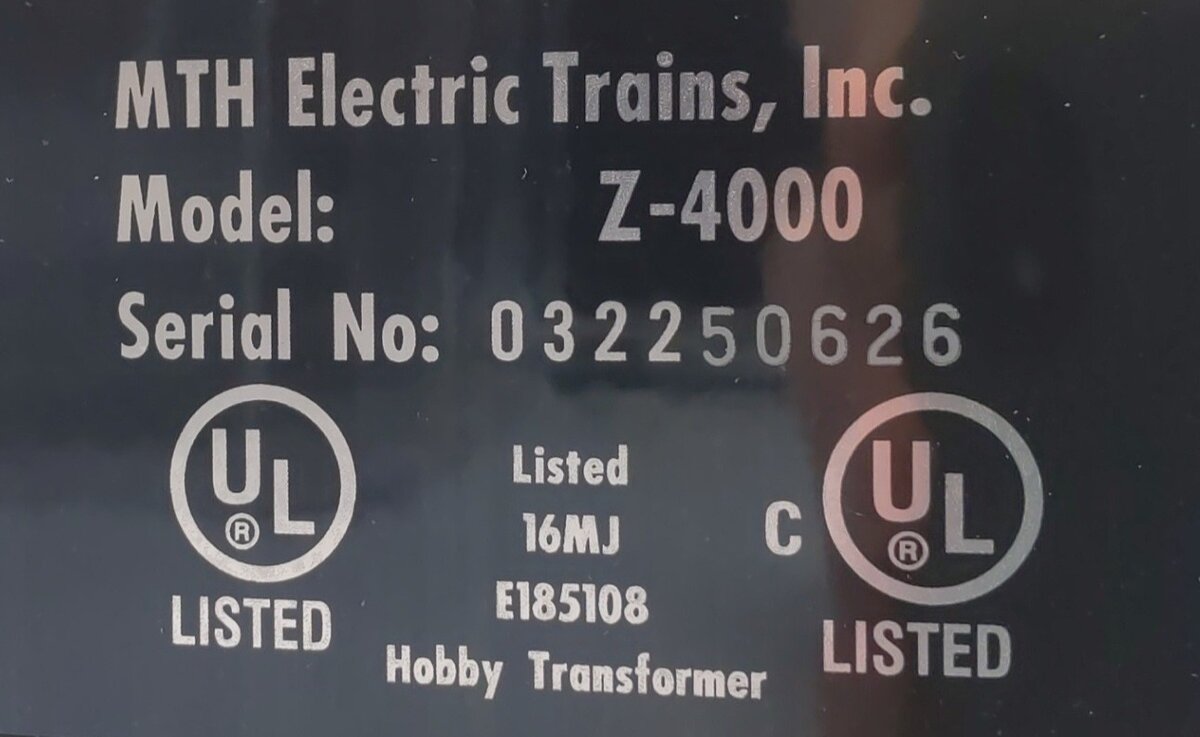 MTH 40-4000 O Z-4000 400W Dual Control Transformer LN/Box