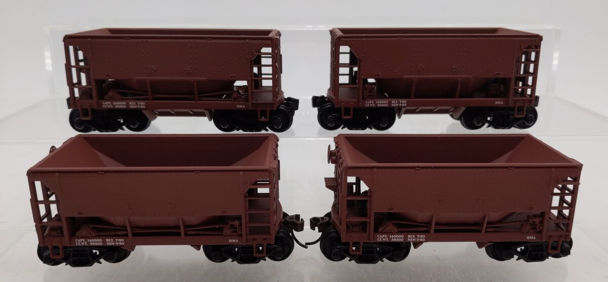 Walthers 932-4408 HO Scale Undecorated (Data Only) Ore Cars (Pack of 4) EX/Box