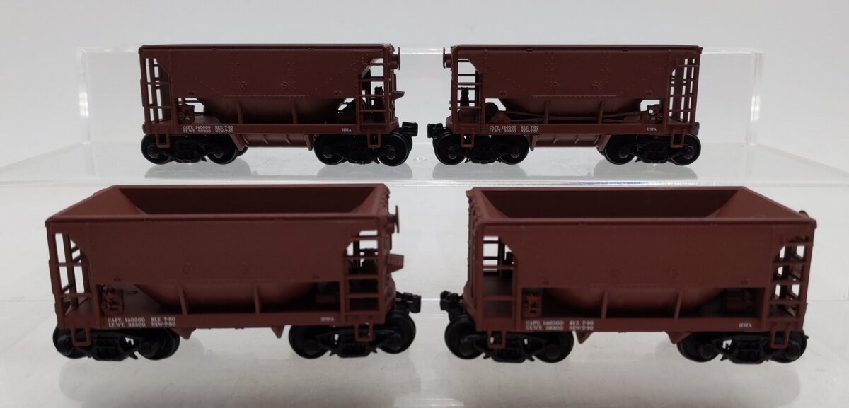 Walthers 932-4408 HO Scale Undecorated (Data Only) Ore Cars (Pack of 4) EX/Box