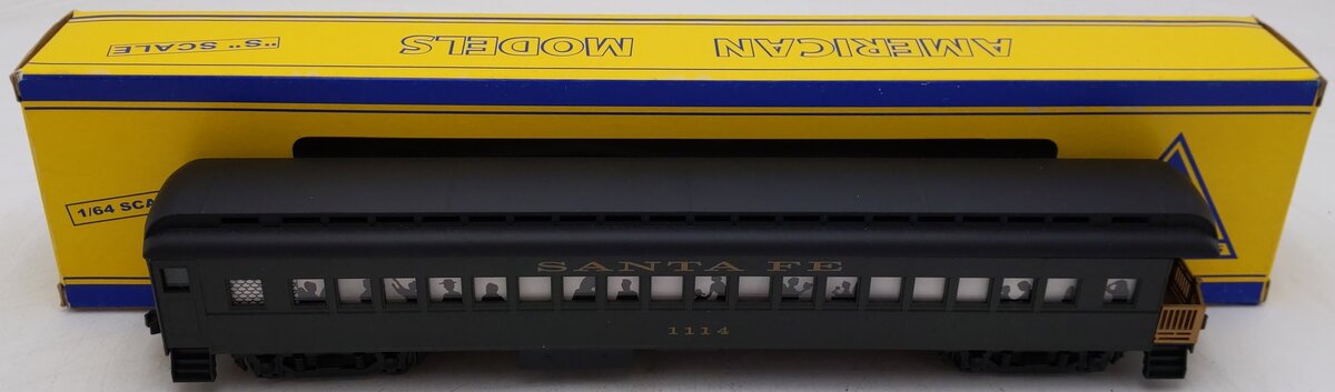 American Models S Scale Santa Fe Observation Passenger Car #1114 EX/Box