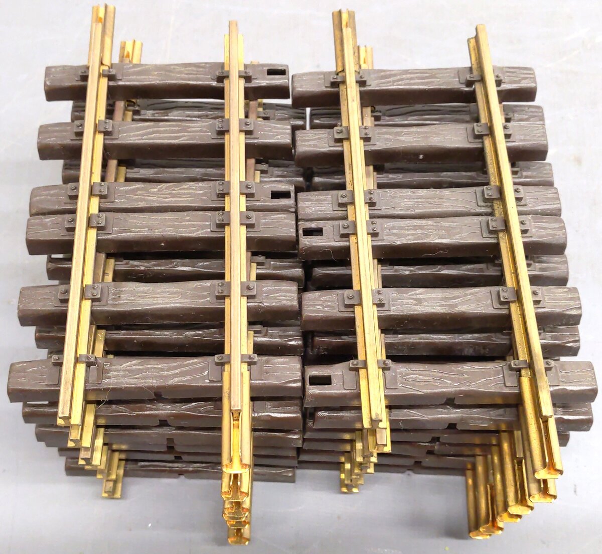 LGB 10150 G Scale 6" Brass 1/2 Straight Track Sections (12) VG/Box