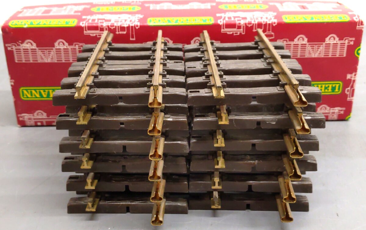LGB 10150 G Scale 6" Brass 1/2 Straight Track Sections (12) VG/Box