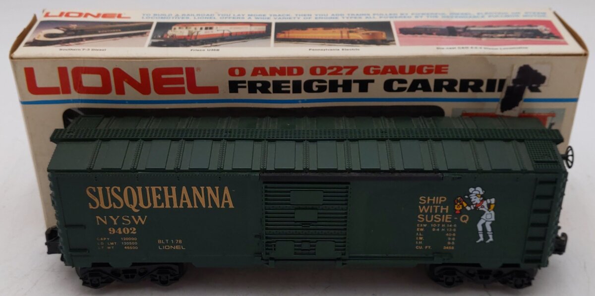 Lionel 6-9402 O Gauge Susquehanna Boxcar #9402 EX/Box
