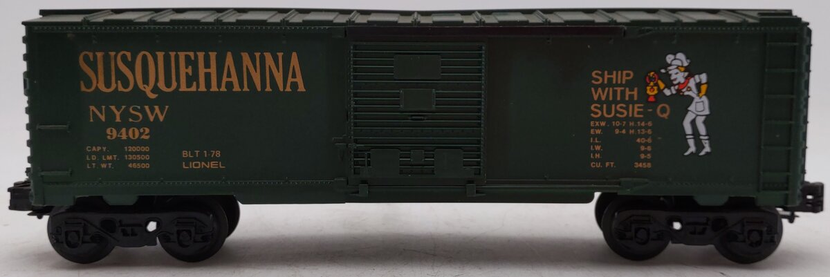 Lionel 6-9402 O Gauge Susquehanna Boxcar #9402 EX/Box