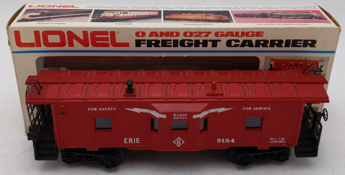 Lionel 6-9184 O Gauge Erie Bay Window Illuminated Caboose #9184 EX/Box