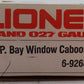 Lionel 6-9268 O Gauge Northern Pacific Bay Window Caboose EX/Box