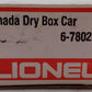 Lionel 6-7802 O Gauge Canada Dry Boxcar #7802 EX/Box