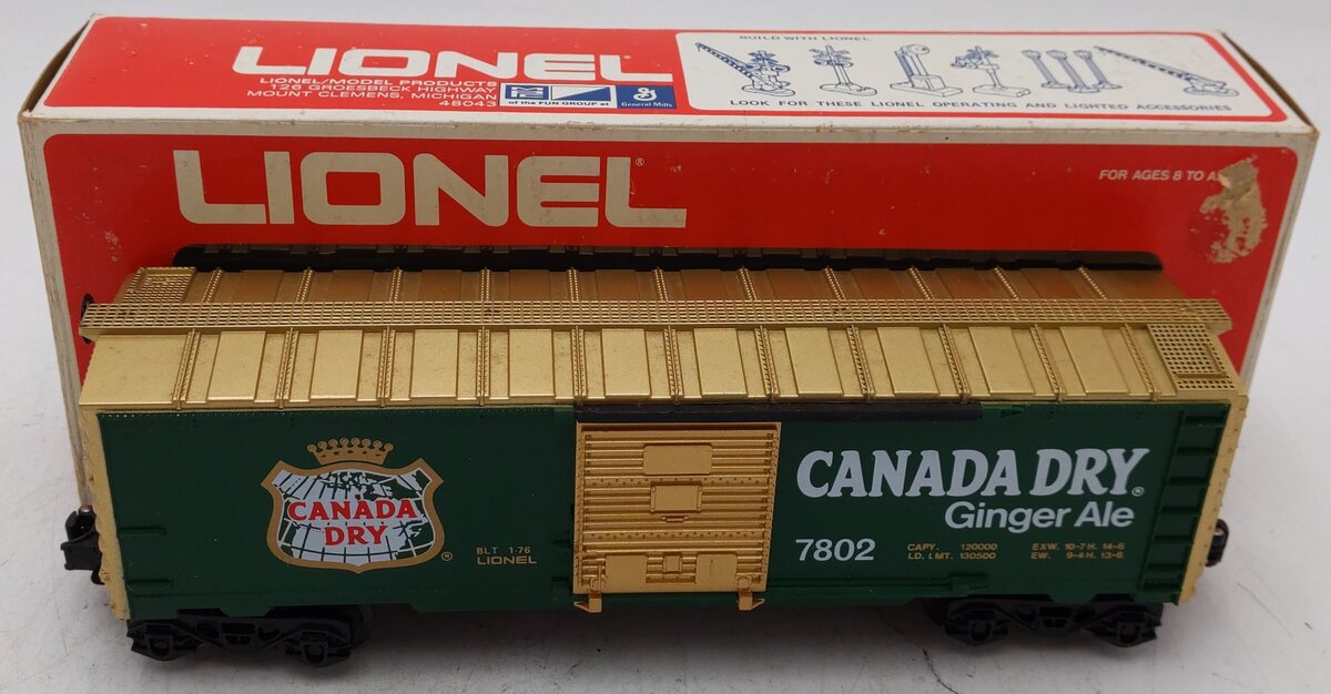 Lionel 6-7802 O Gauge Canada Dry Boxcar #7802 EX/Box