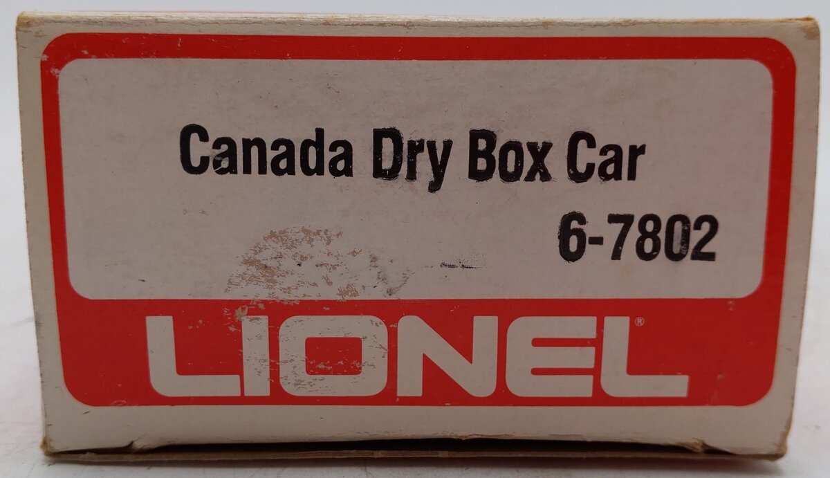Lionel 6-7802 O Gauge Canada Dry Boxcar #7802 EX/Box