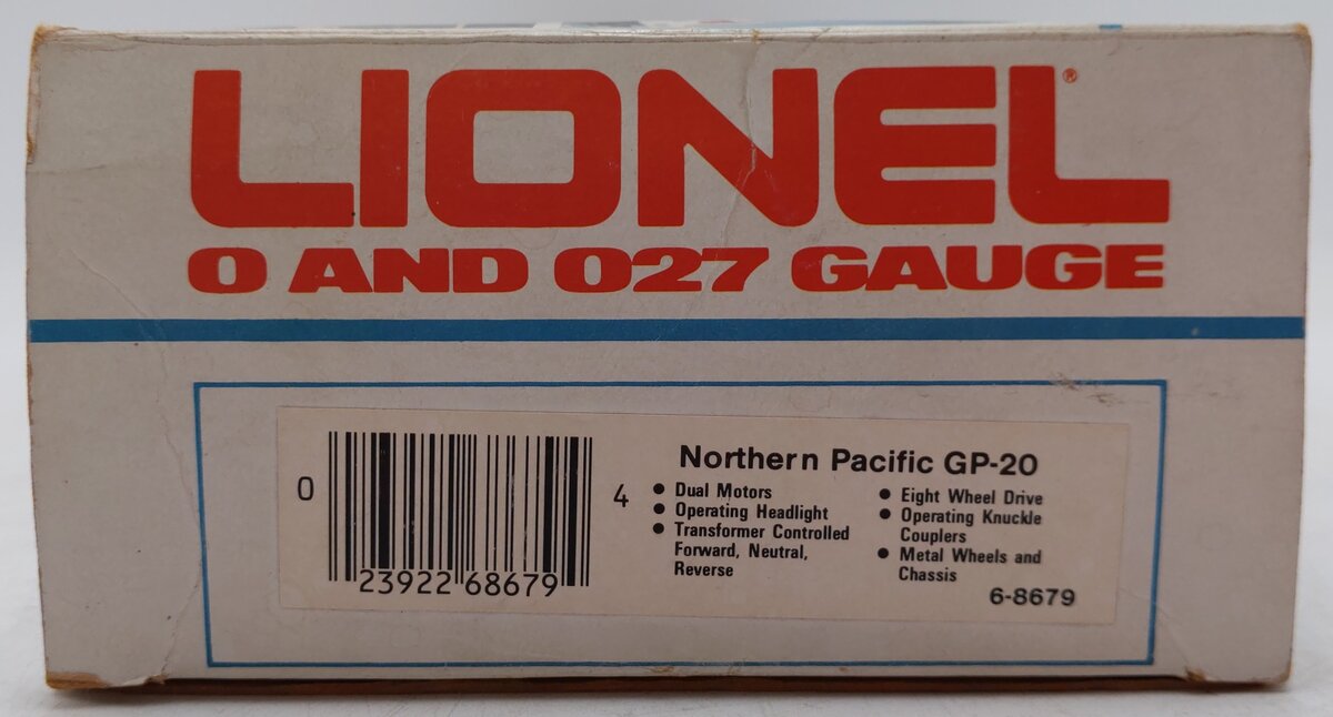 Lionel 6-8679 O Gauge Northern Pacific GP-20 Diesel Locomotive VG/Box