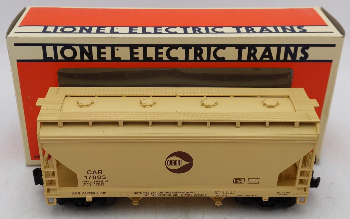 Lionel 6-17005 O Gauge Cargill 2-Bay Center Flow Hopper #17005 EX/Box
