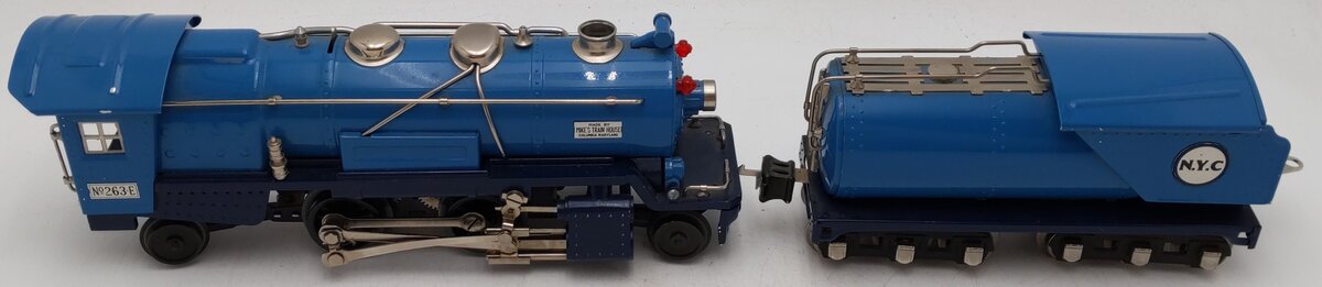 MTH 10-1062-0 O Blue Comet Locomotive and Tender #263E VG